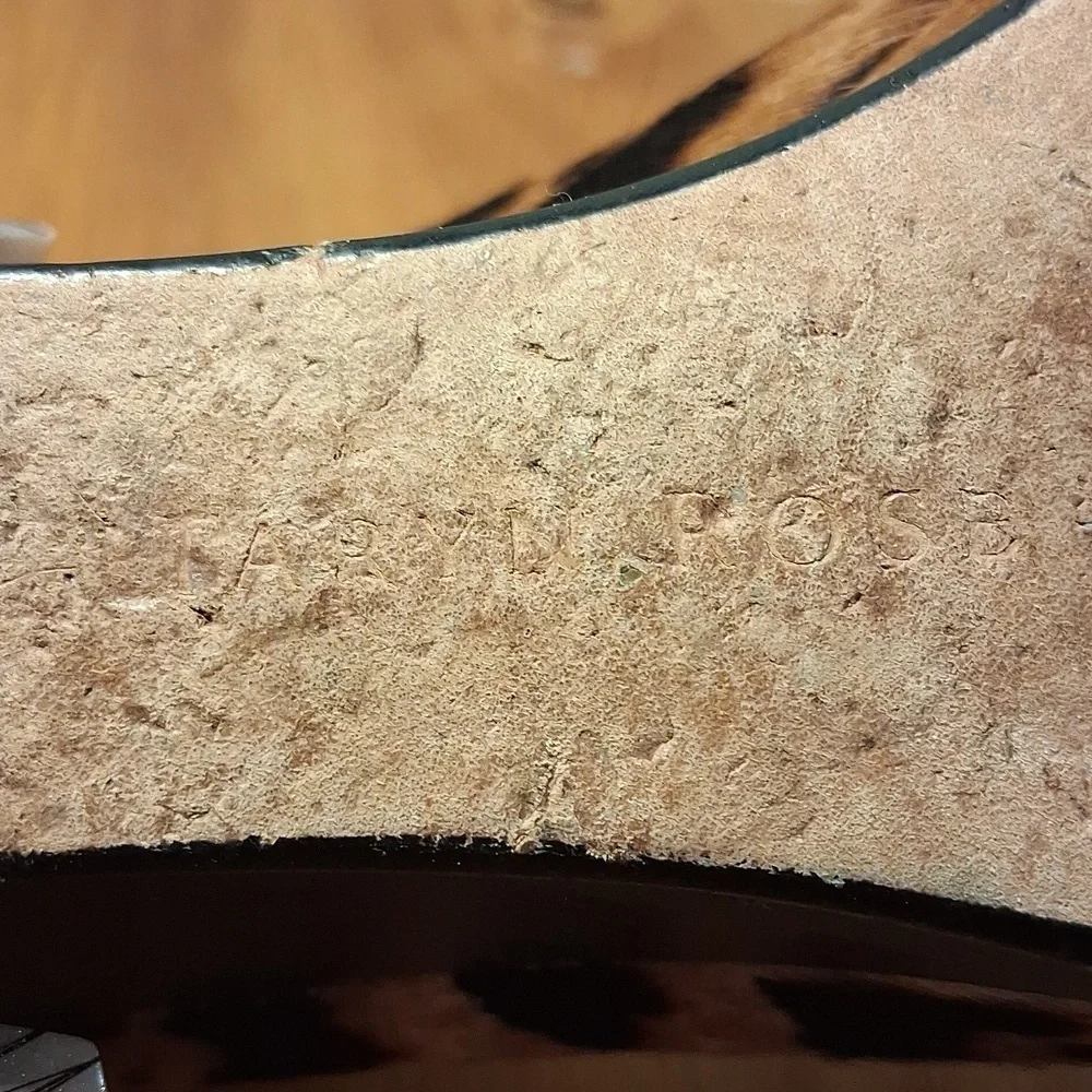 Taryn Rose Cowhair Cheetah Wedges Size 8